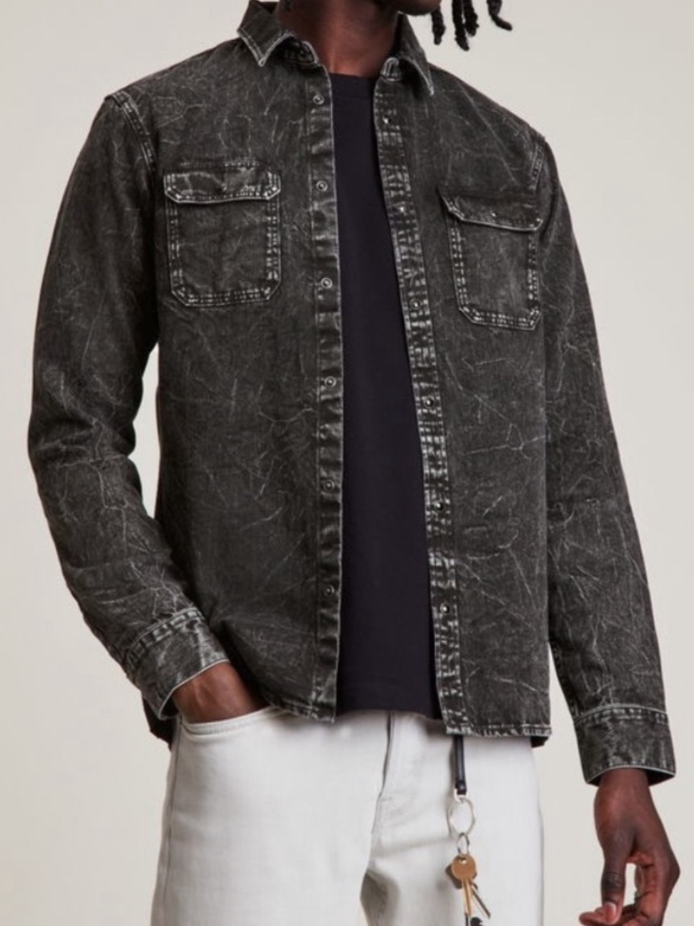 AllSaints Nokken Denim Shirt M